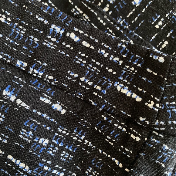 Black, white and blue patterned slacks!  Perfect for the office or a night out! - Picture 5 of 7